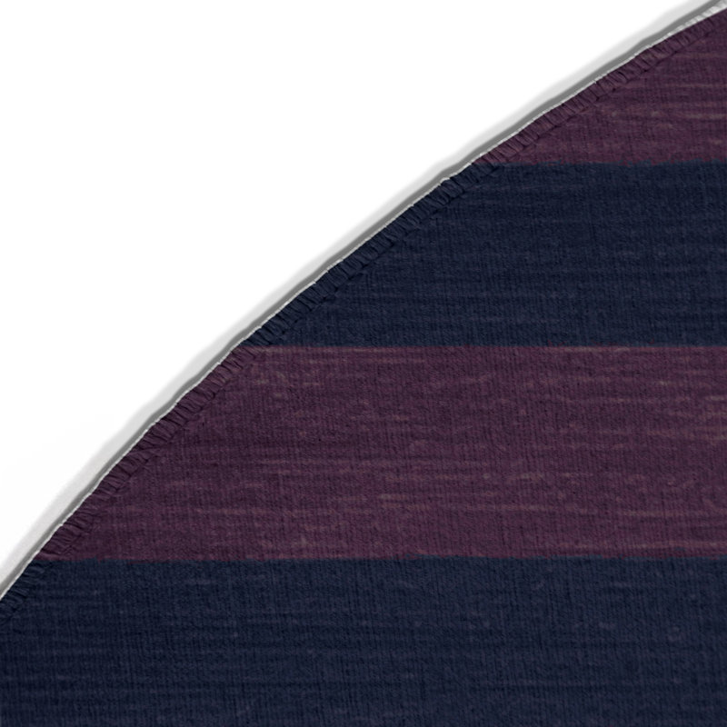 Tapis intérieur / extérieur gris HorizontalStripes, Rond 5 pi