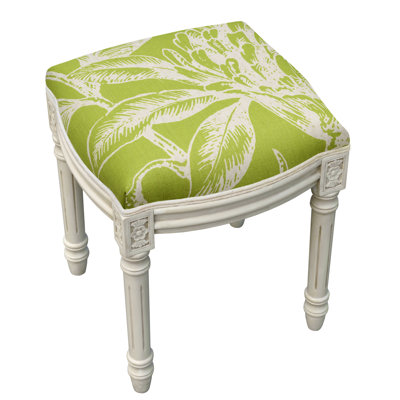 Tocco Solid Wood Vanity Stool by Highland Dunes
