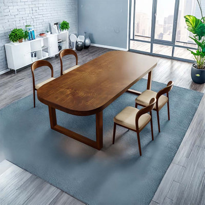 Solid wood rectangular conference table set, with solid wood chairs