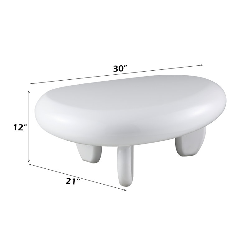 Table basse blanche ultrabrillante