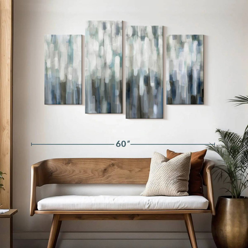 Avery Silver Rain, 32" H x 52" W