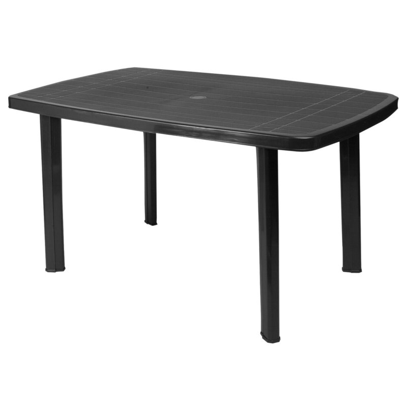 Ahsaki Rectangular Folding Outdoor Dining Table With Umbrella Hole , 85cm cm W 85cm cm D