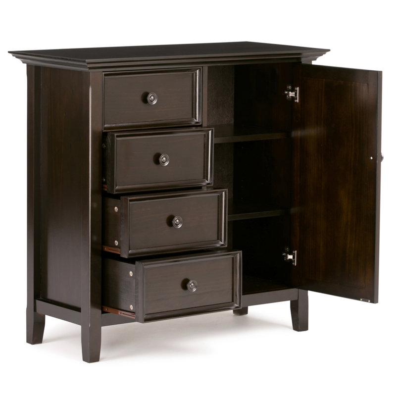 Amherst Hickory Brown Solid Wood Storage Cabinet with Adjustable Shelves