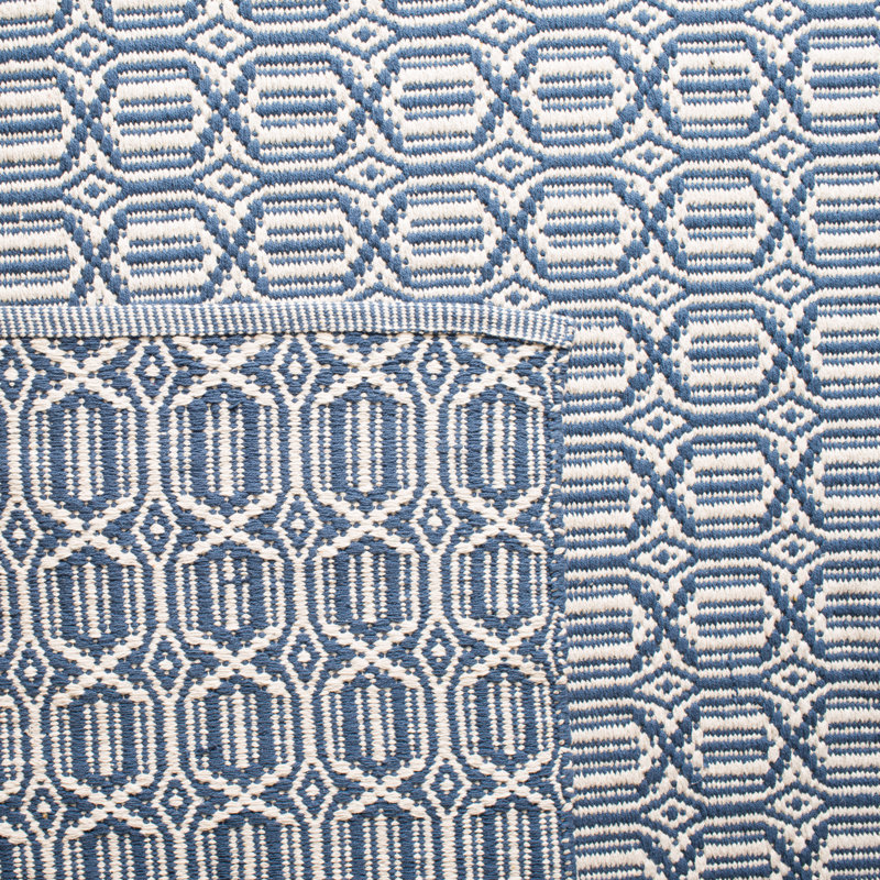 Melaina Hand Woven Cotton Geometric Rug, Rectangle 3' x 5'