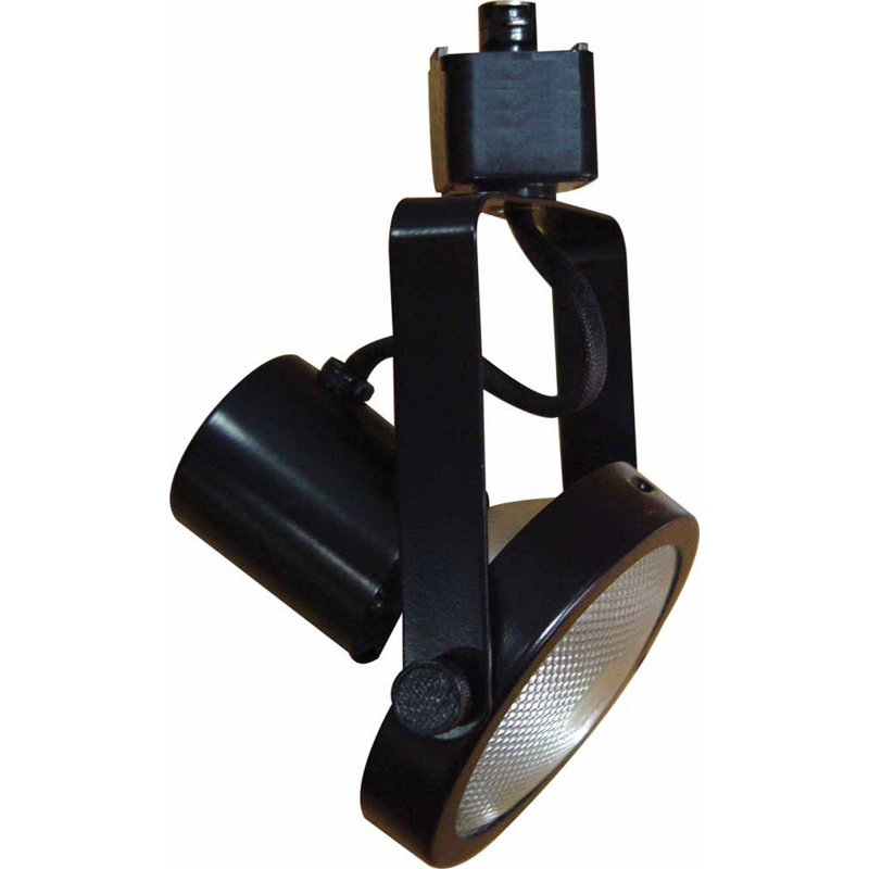  Mini-rail d'éclairage intérieur blanc 1 lumière avec anneau à cardan, Blanc