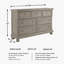 Commode double 7 tiroirs Austinburg
