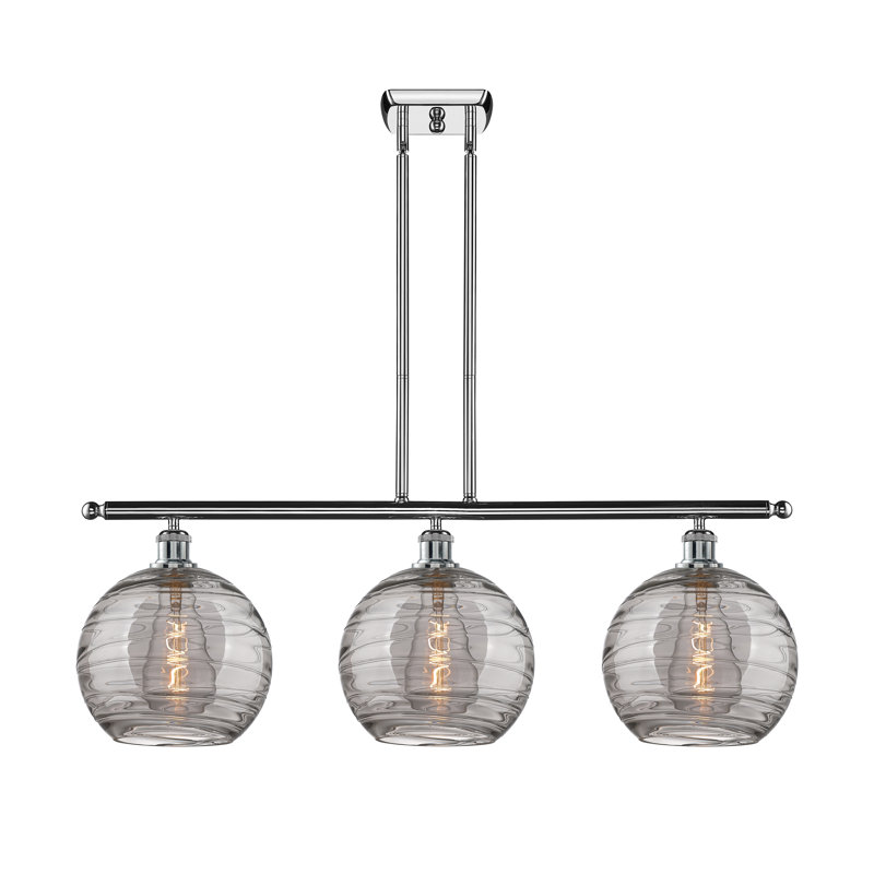 Luminaire suspendu pour îlot de cuisine 3 lumières Ellington, 8.625" H x 10" W x 10" D, Chrome poli