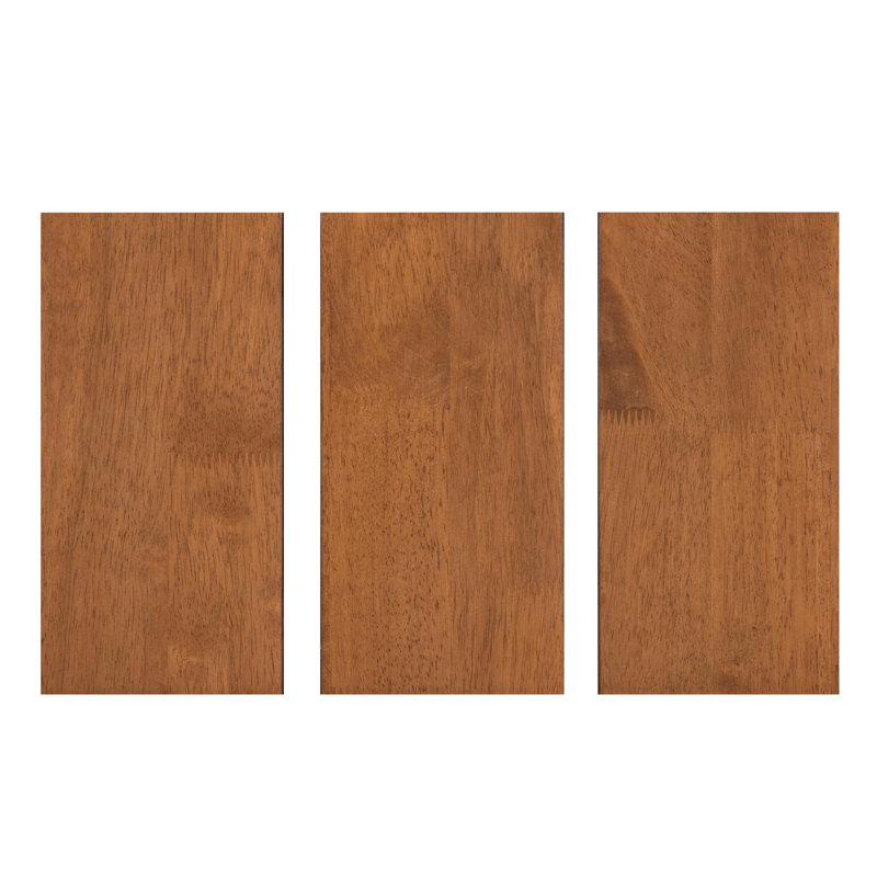  Zoe Solid Oak Wood Nightstand, Mid Century Modern Side Table Bedroom without Drawer, Teak Look