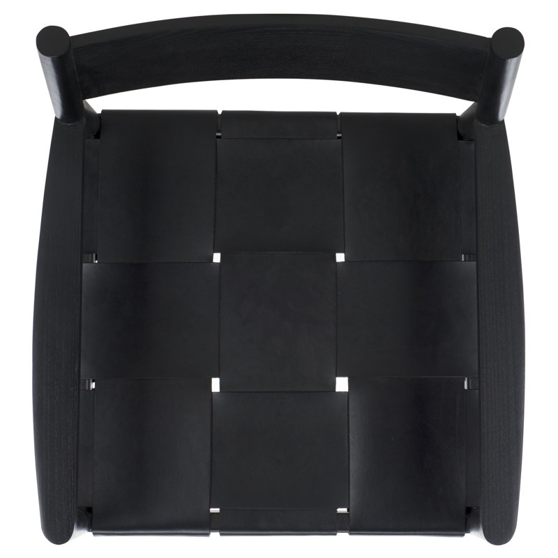 Chaise en cuir Demartini, Noir, noir, noir, noir, Noir, noir, noir, noir