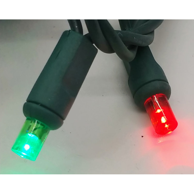 Guirlande de 70 lumières DEL, Rouge/vert