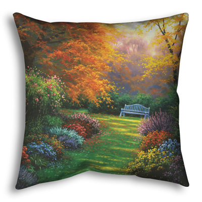 Throw Pillow, Autumn Garden by Charles White