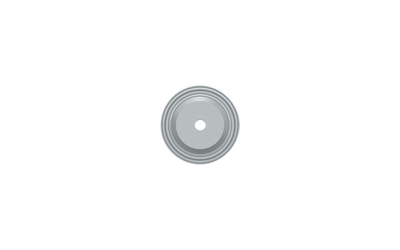 Metal Knob Backplate, Brushed Chrome