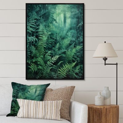Fougère verte sur toile