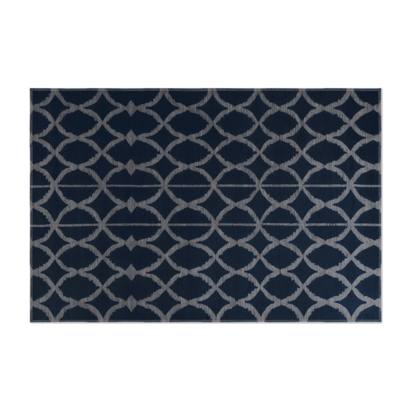 Tapis gris intérieur et extérieur Trellis, Rectangulaire 3 pi x 5 pi