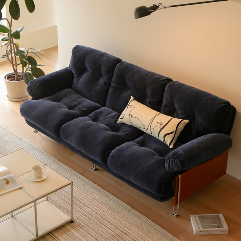 Detachable And Washable Chenille Sofa, Dark Blue