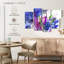 Ensemble de 4 fleurs abstraites sur toile-204860206