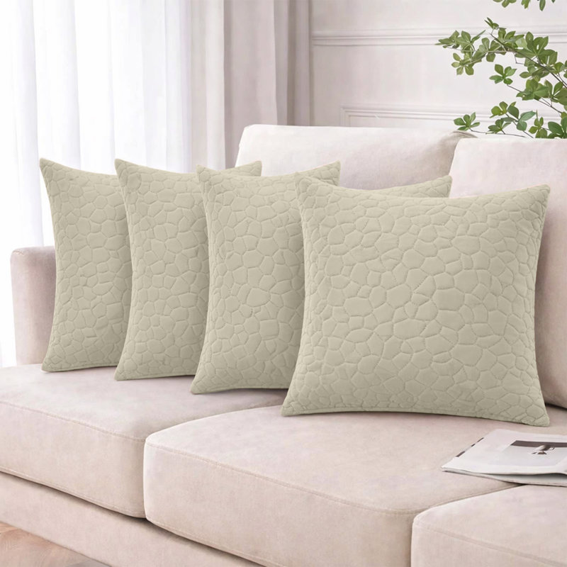 Square Throw Cushion Pad, Beige