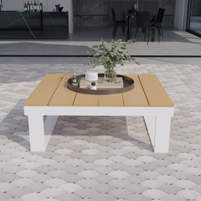Table basse de patio en aluminium