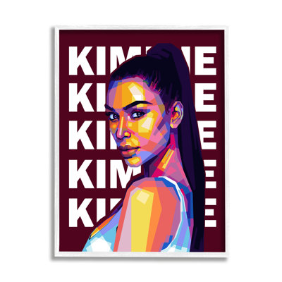 «Kimmie K Modern Portrait Abstract» par Birch & Ink - impression