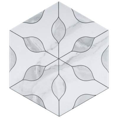 Alicante  Hexagon 7.88 In. X 9.45 In. Matte Porcelain Floor And Wall Tile