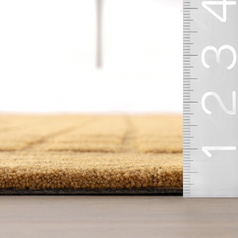  Tapis en laine à carreaux Fritz, Rectangle 8 pi 6 po x 11 pi 6 po