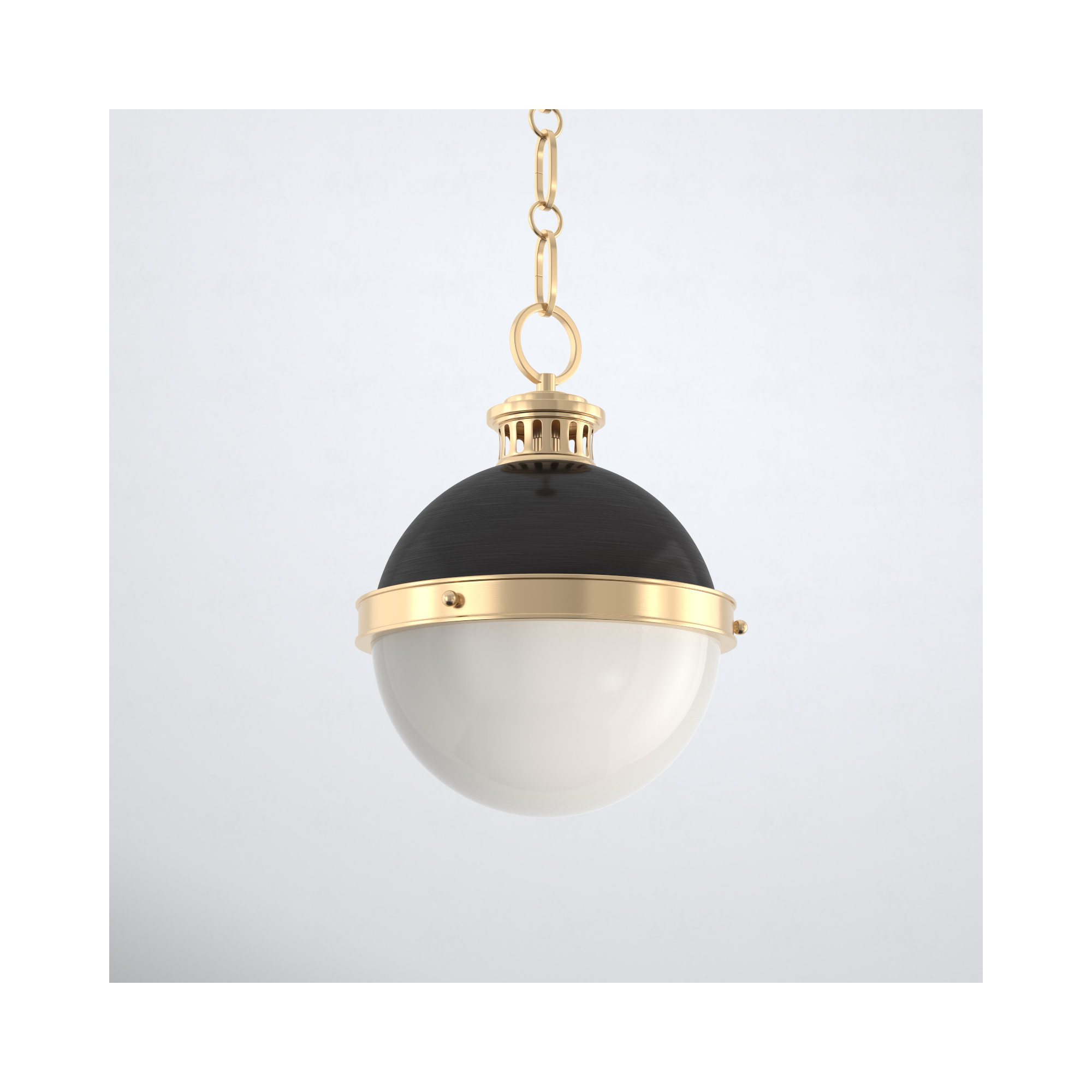 Adrianne Single Light Glass Pendant, Aged/Antique Distressed Bronze