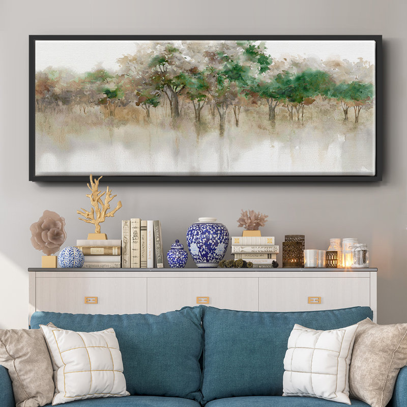 Subtil Meadow Reflections - Toile encadrée, H 20 po x l 50 po
