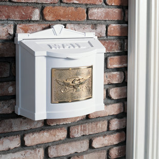 Wallmount Mailbox with Brass Accent