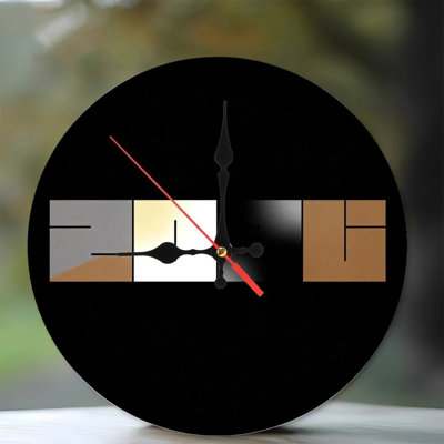 Horloge murale 10 po 2026 | Quartz silencieux, imprimé UV, à piles