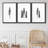 Black and White Winter Pine Tree Minimalist Modern Framed On Canvas 3 Pieces Print Wall Art Set-86651954-86680885