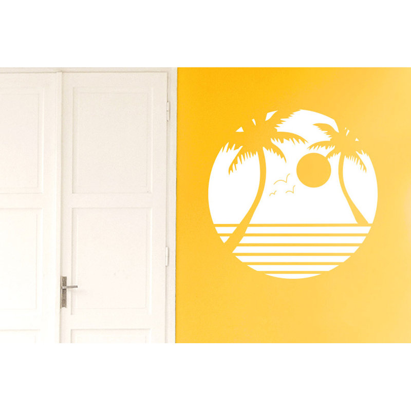 Nautical & Beach Non-Wall Damaging Wall Decal, White
