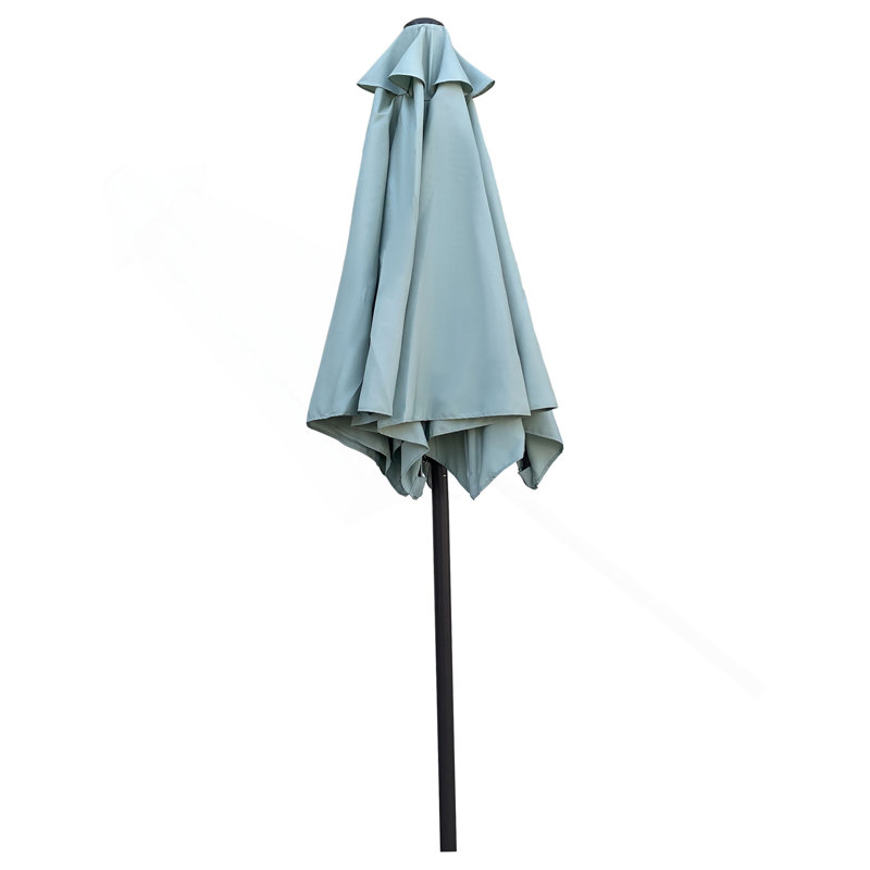 Parasol moderne de 9 pi, Vert givré