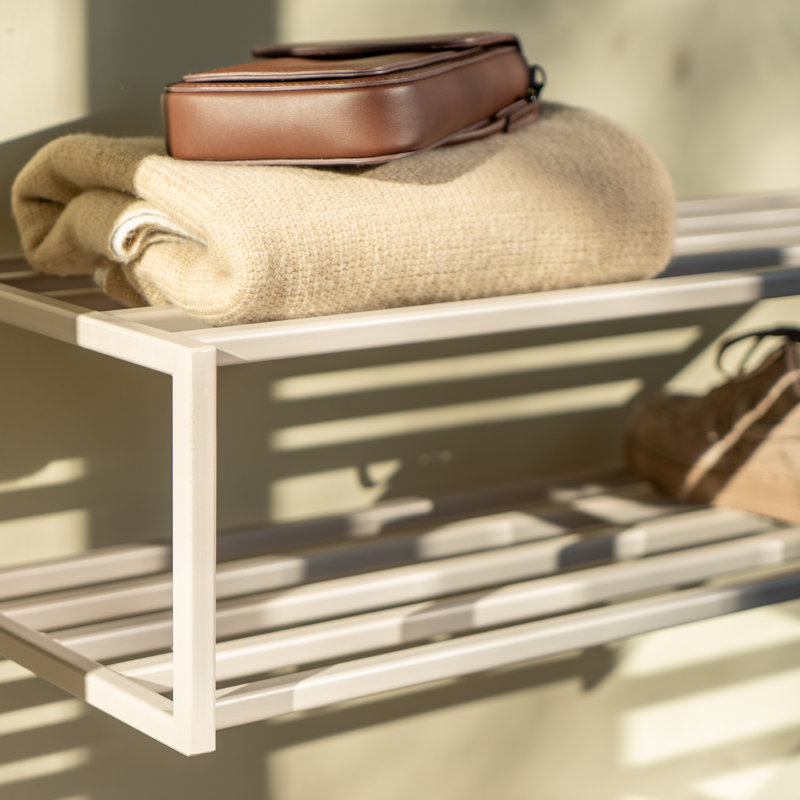 School 20 Pair Shoe Rack, Silky Taupe