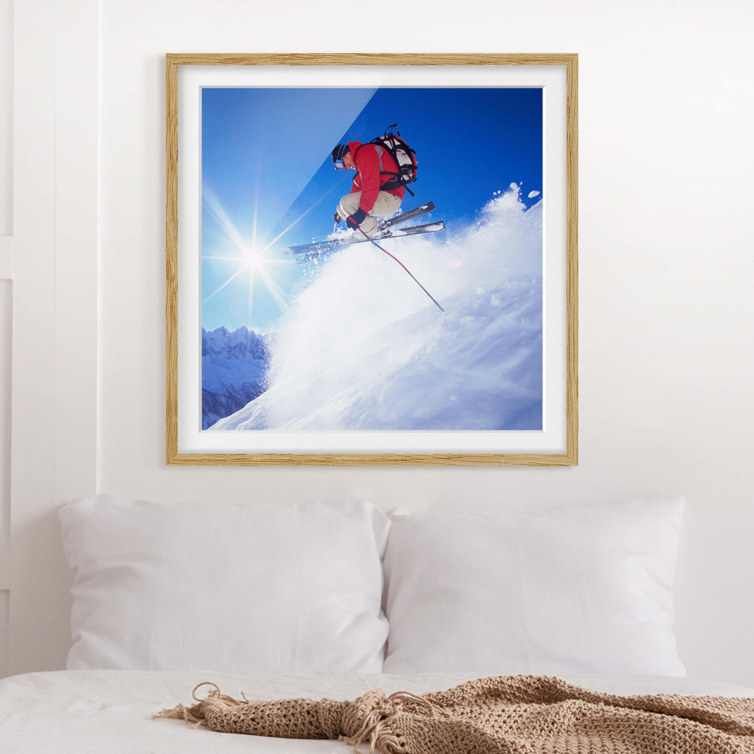 Gerahmtes Poster Ski Jump