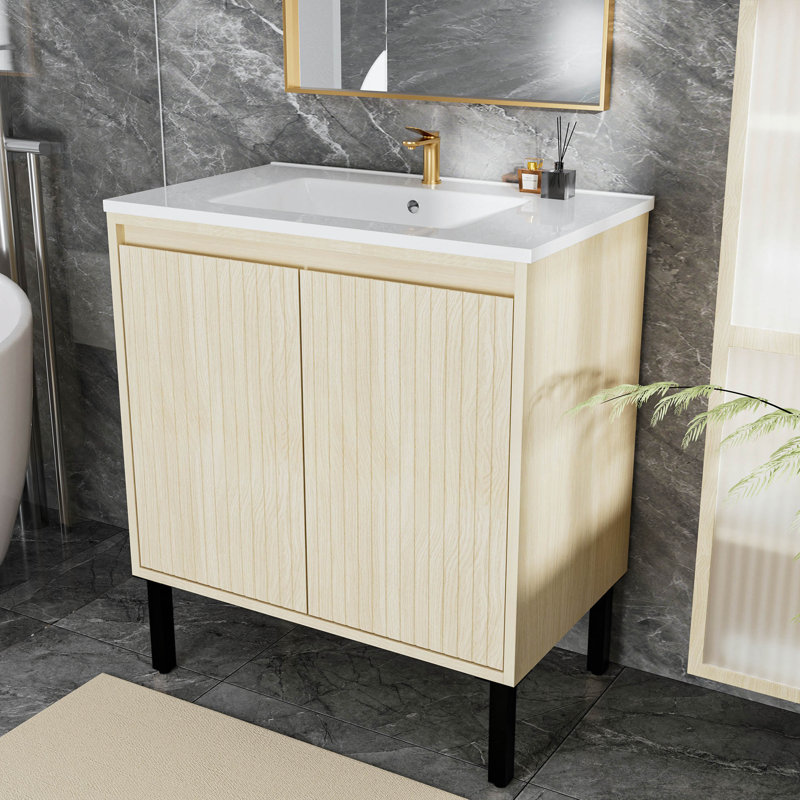 Meuble-lavabo 30 po sans lavabo, Light Oak