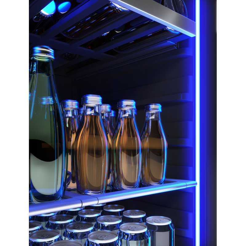 Zephyr Presrv Pro 24 in. 7-Bottle and 105-Can Single Zone Beverage Cooler