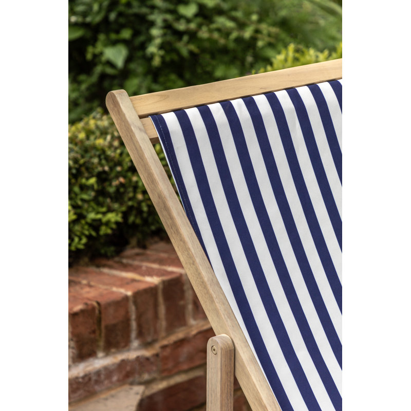 Newburyport Folding Deck Chair, Navy