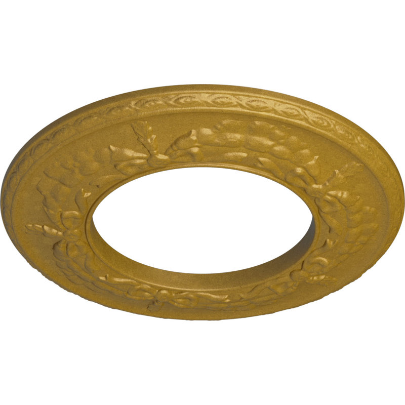 Médaillon de plafond H 13,25 po x l 13,25 po x P 0,875 po Salem, Or du Pharaon