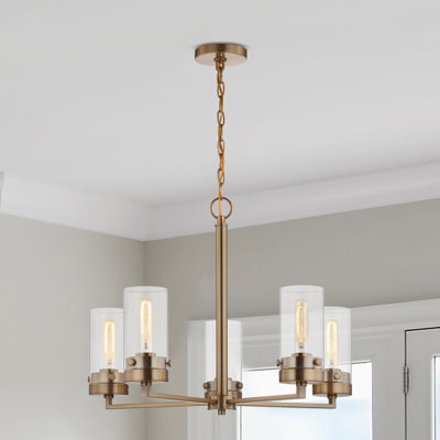Lustre linéaire moderne Spoutnik à 5 lumières Barahona