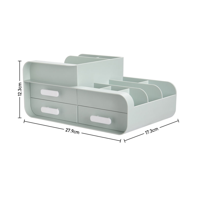 Maariyaah Plastic Desk Organiser, Green