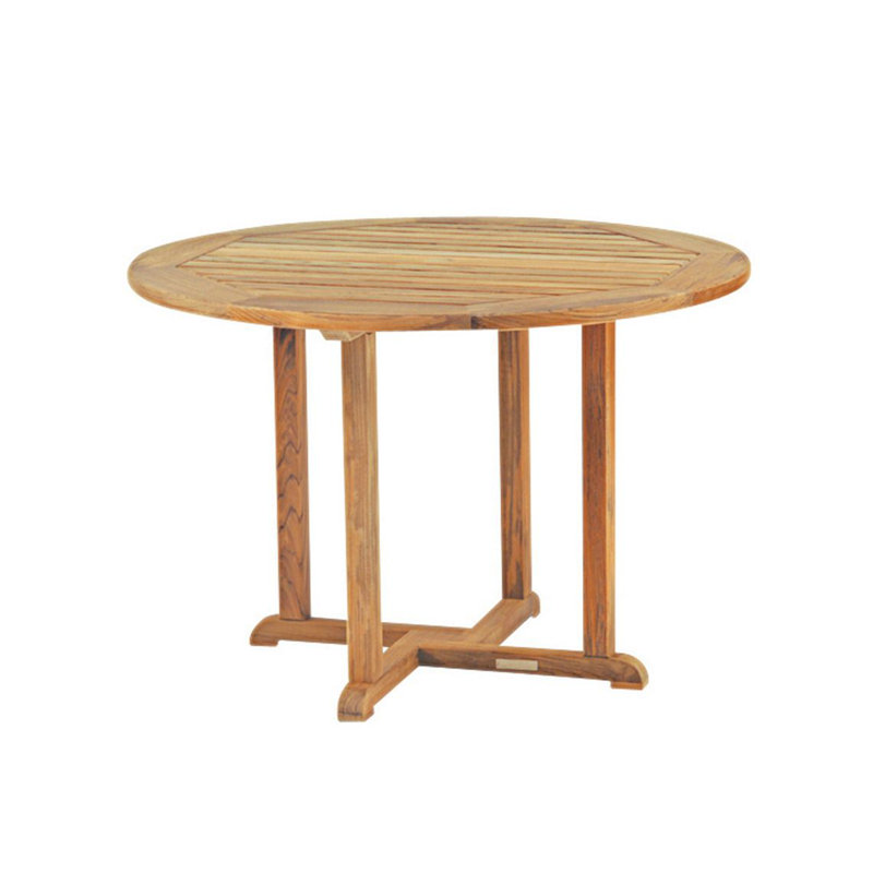 Essex Outdoor Round Teak Dining Table, 42" W x 42" L x 29" H