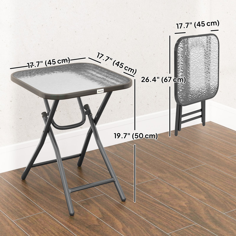 Table de patio, table basse pliante pour patio, balcon, cour arrière