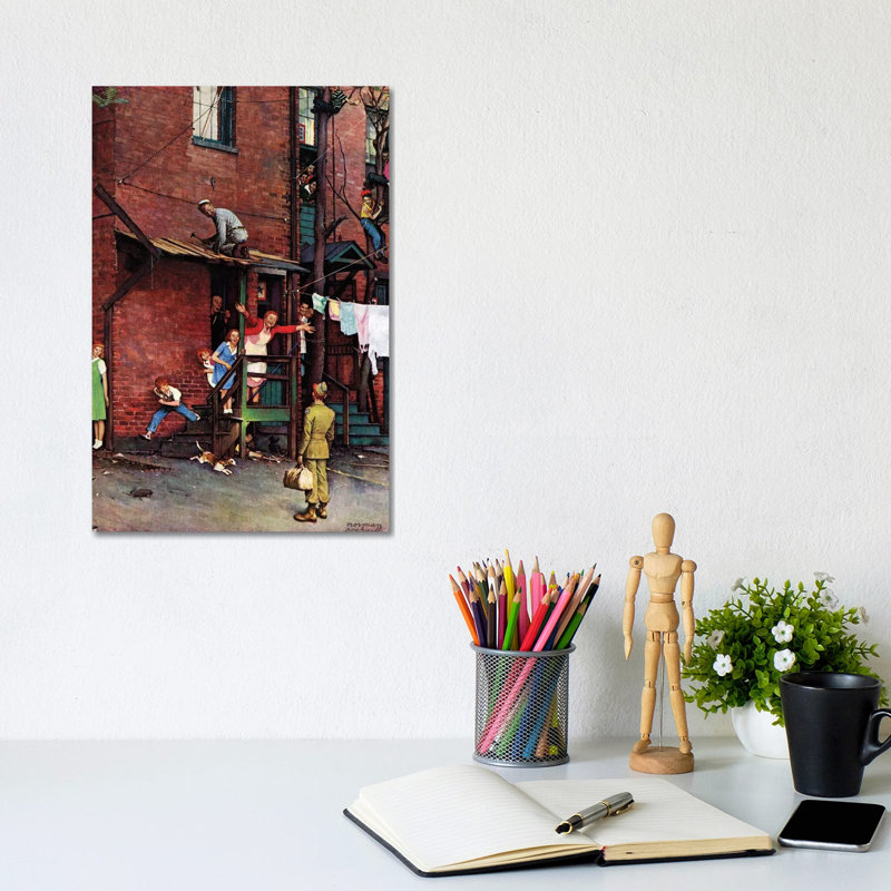 Homecoming G.I. by Norman Rockwell - Gallery-Wrapped Canvas Giclée on Canvas, Does Not Apply, Wrapped Canvas