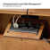 Boneva Mid-century Modern 2-Drawer Nightstand with Hidden Drawer and Built-In Outlets