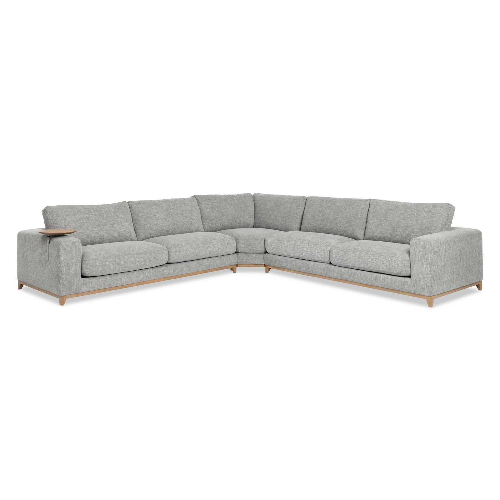 Donovan 3 - Piece Sectional, Gray Polyester Blend