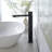 High Arc Single Handle Single Hole Bathroom Faucet With Drain Kit-103560316
