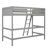 Solid Wood Loft Bed With Twin Size , Gray - Elegant And Modern Design Enhanced Bedroom Comfort-908948865
