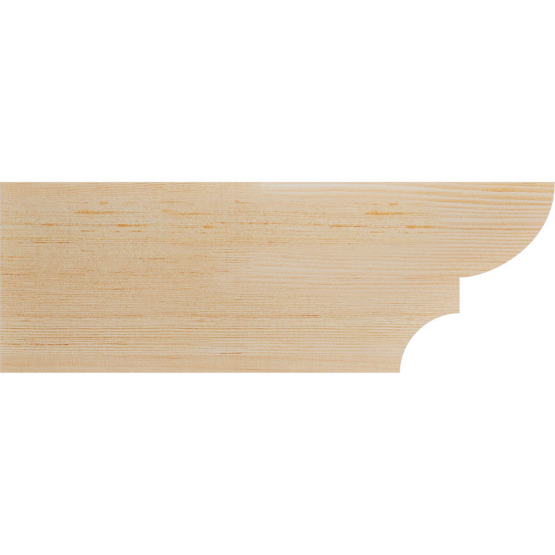 Queue de chevron lisse Ridgewood, Sapin de Douglas, 6"H x 3 1/2"W x 16"L