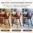 Swivel Leather Upholstered Bar Stool with High Backs (Set of 4)-1153204992-1153204998-1152699291