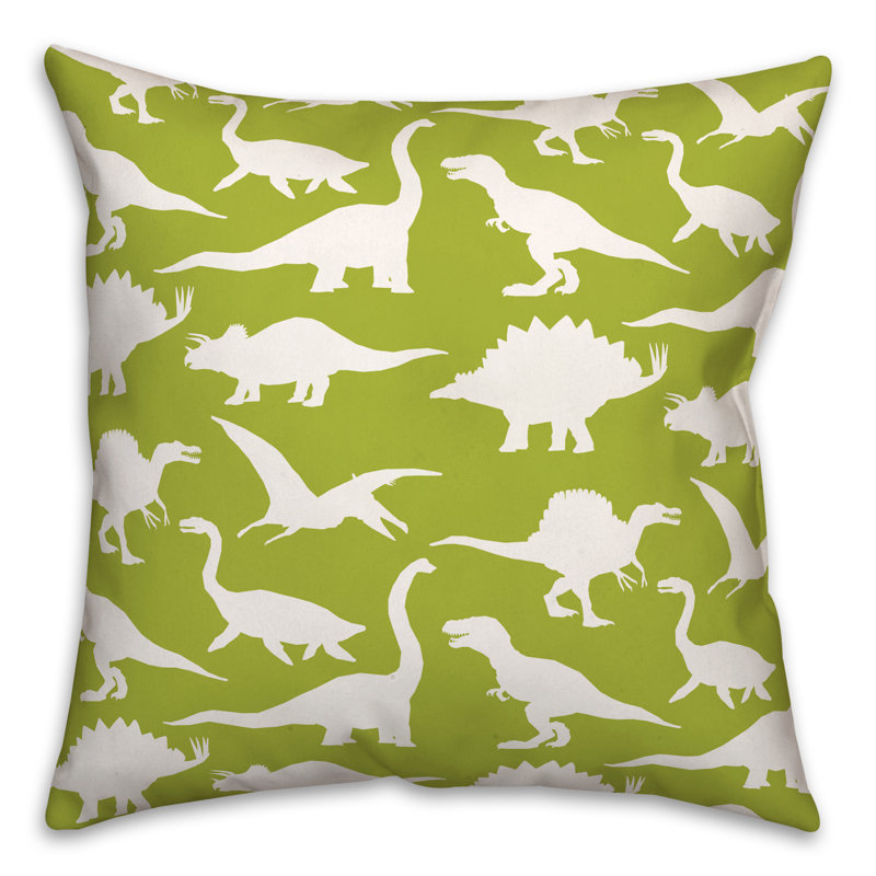 Throw Pillow, Green/White